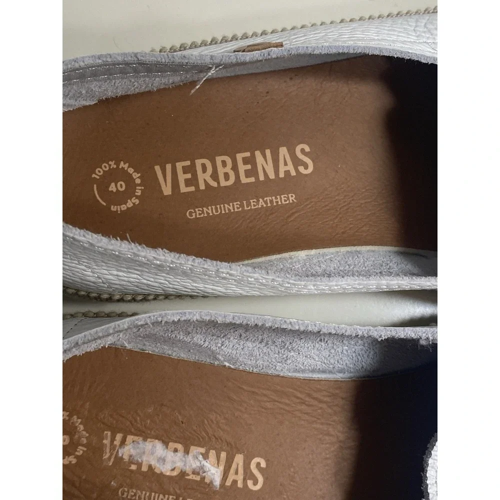 Verbenas Slip On Nuria Loafers White Leather Casual Shoe Spain EU 40 / US 9 - Picture 5 of 9